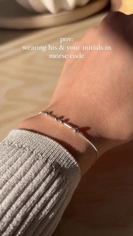 Personalise Morse Code Bracelet ShinnyArts