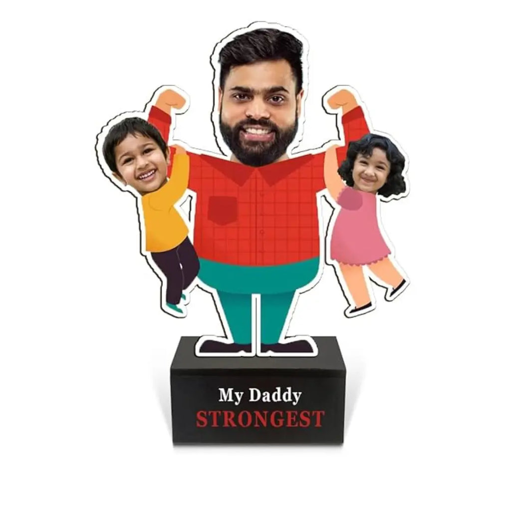 Strongest Daddy – Photo Caricature for Dad shinnyarts