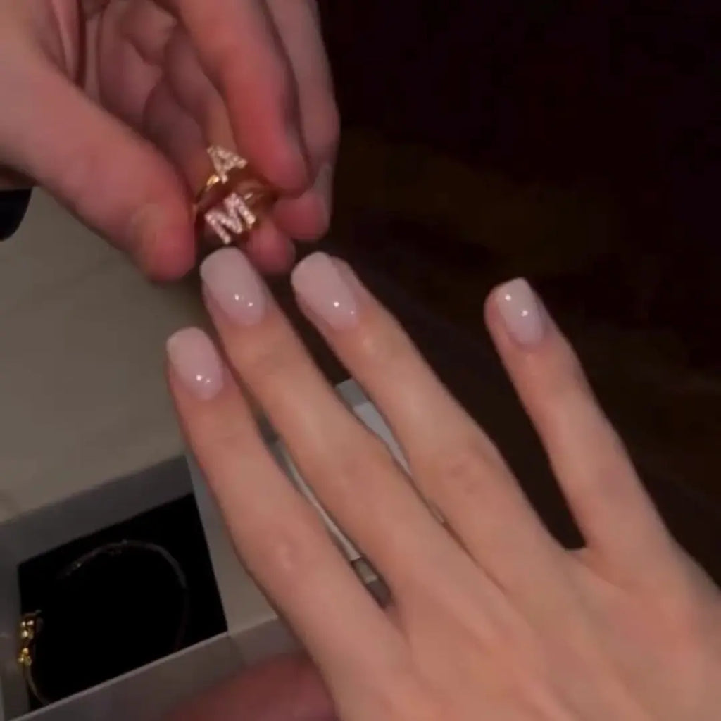 Majestic Initial Duo Ring-Adjustable ShinnyArts