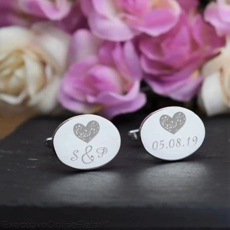 Premium Initials & Date Cufflinks ShinnyArts