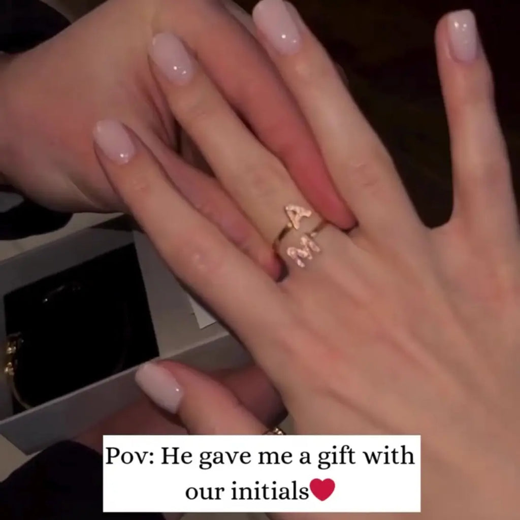 Majestic Initial Duo Ring-Adjustable ShinnyArts