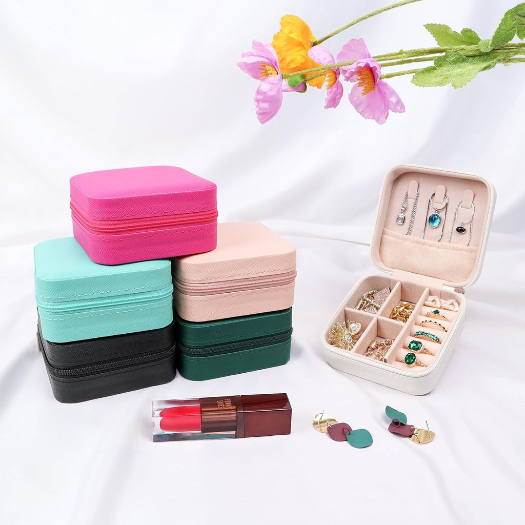 Custom Name Birth Flower Jewelry Box Travel Case ShinnyArts