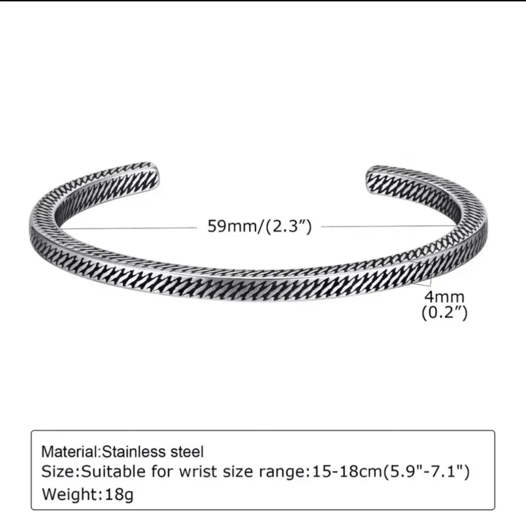 Men's Vintage Cuff Bangle ShinnyArts