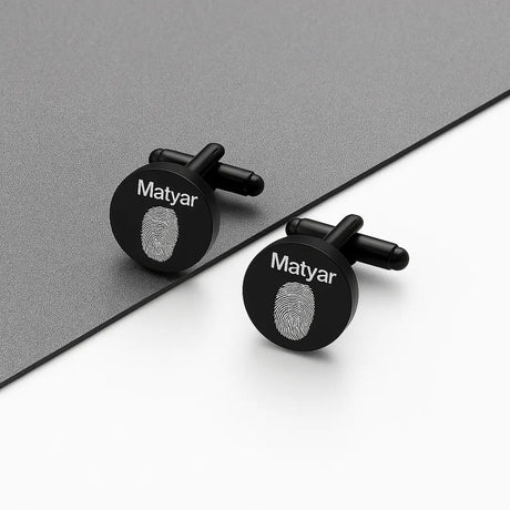 Fingerprint Engraved Cufflinks ShinnyArts