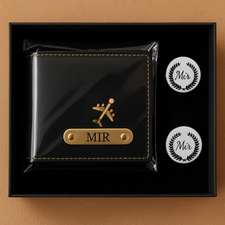 Personalize Wallet Cufflinks Gift Set ShinnyArts