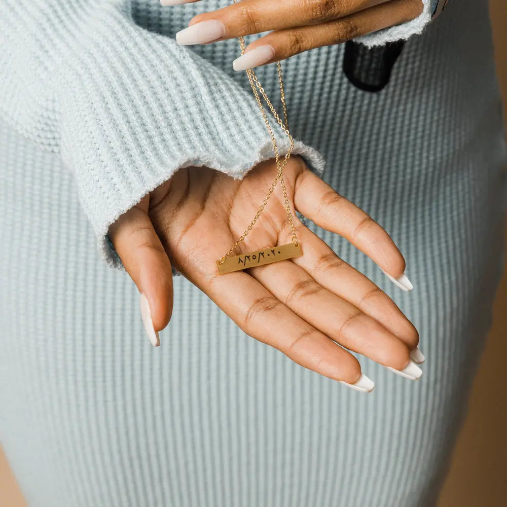 EXCLUSIVE NAME BAR LUXURY NECKLACE - ShinnyArts