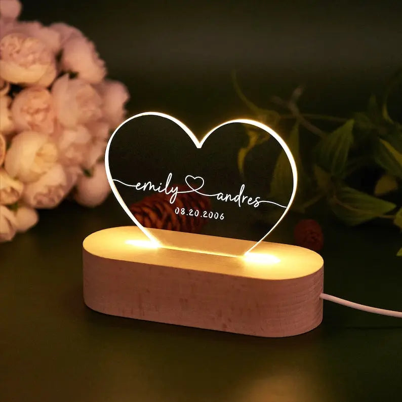 LED Heart Couple Name Light shinnyarts