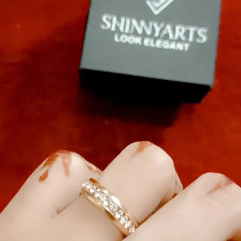 UNISEX STAINLESS STEEL CUBIC ZIRCONIA RING - ShinnyArts