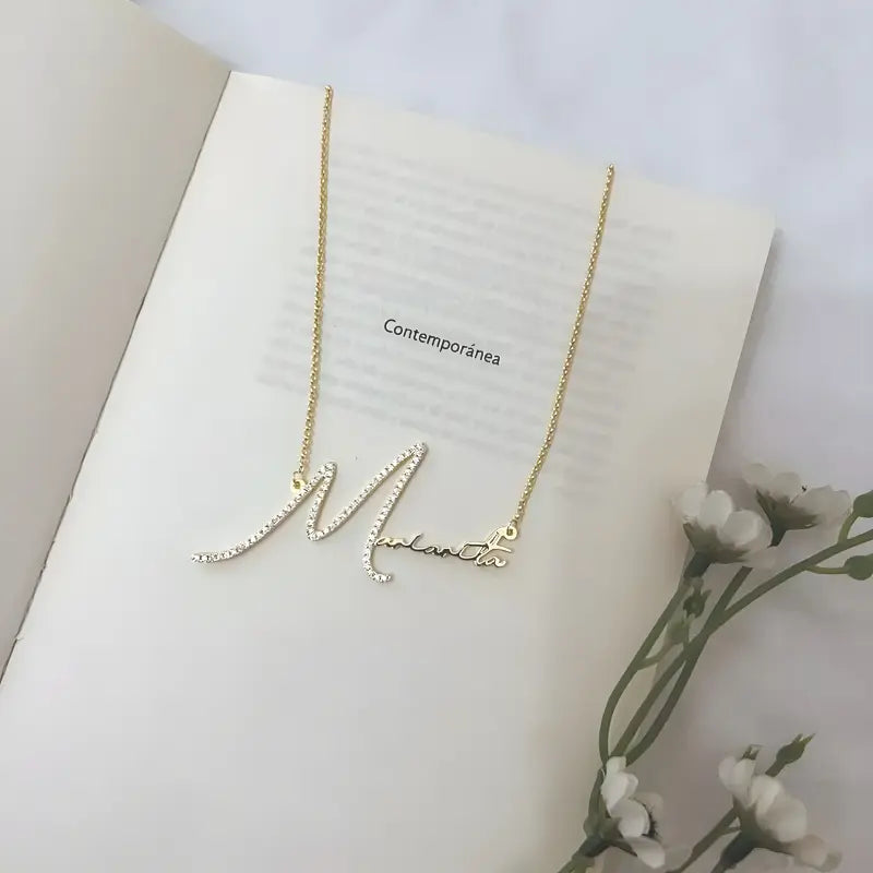 SIGNATURE STYLE DIAMOND NAME NECKLACE - ShinnyArts