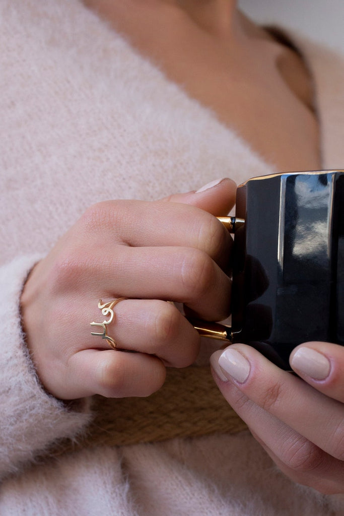 customize name ring gold