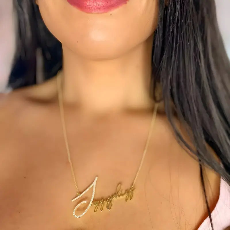 SIGNATURE STYLE DIAMOND NAME NECKLACE - ShinnyArts