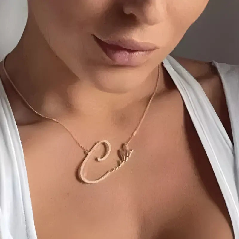 SIGNATURE STYLE DIAMOND NAME NECKLACE - ShinnyArts