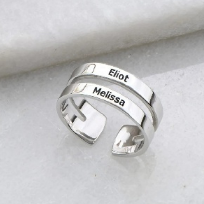Hand Stamped Stainless Steel Ring- Personalized- Your Name Today | Handmade  by Marlayna