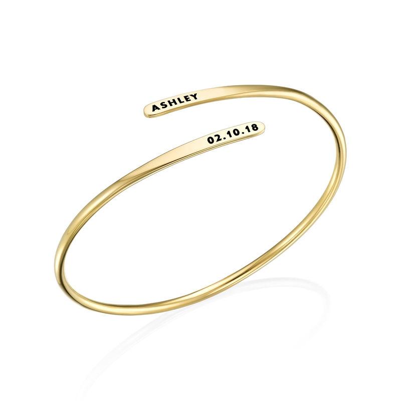 ENGRAVED CUFF BRACELET GOLD PLATED