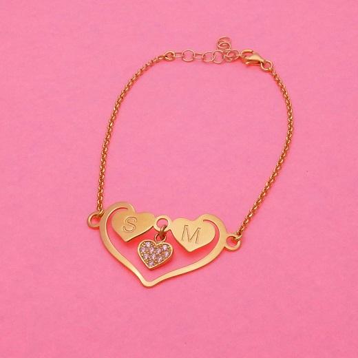 HEART INITIALS BRACELET