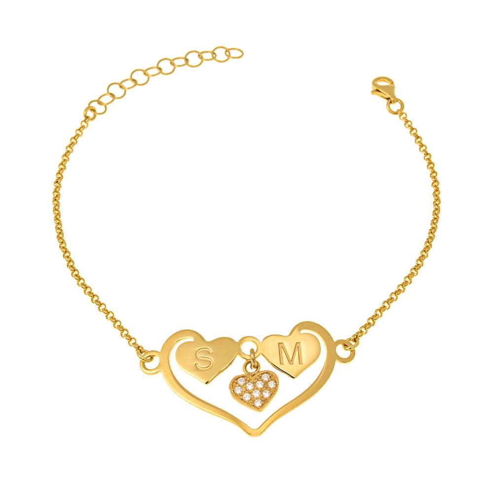 HEART INITIALS BRACELET