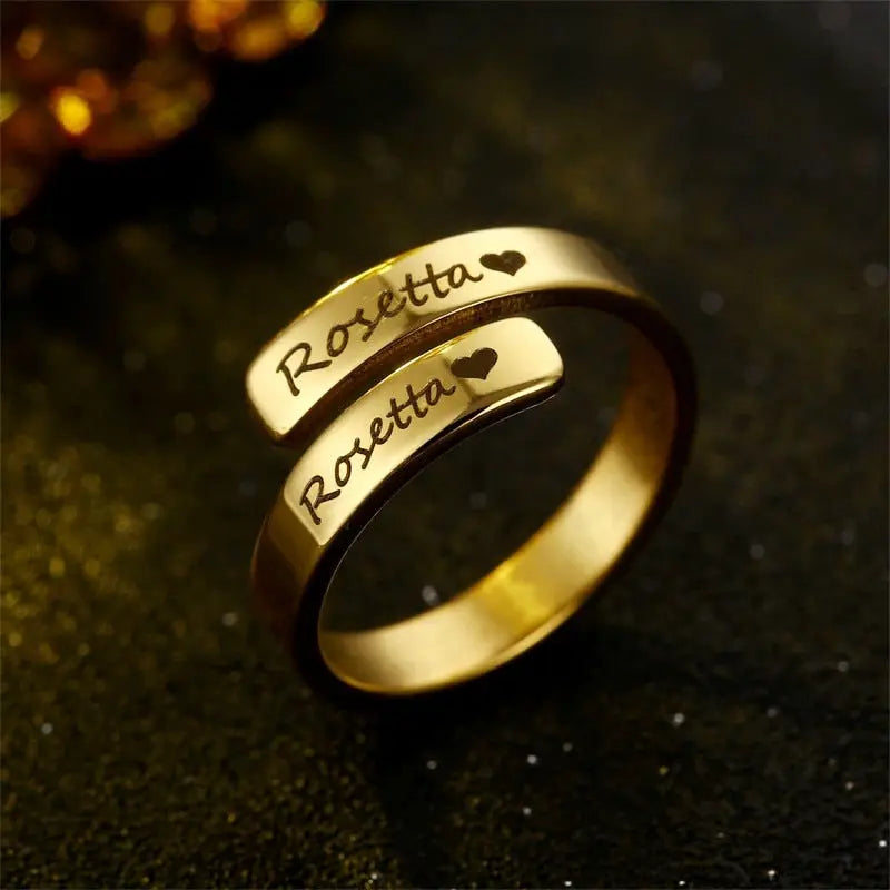 Couple Ring Designs Engagement Ring Name Edit Customized Name Ring