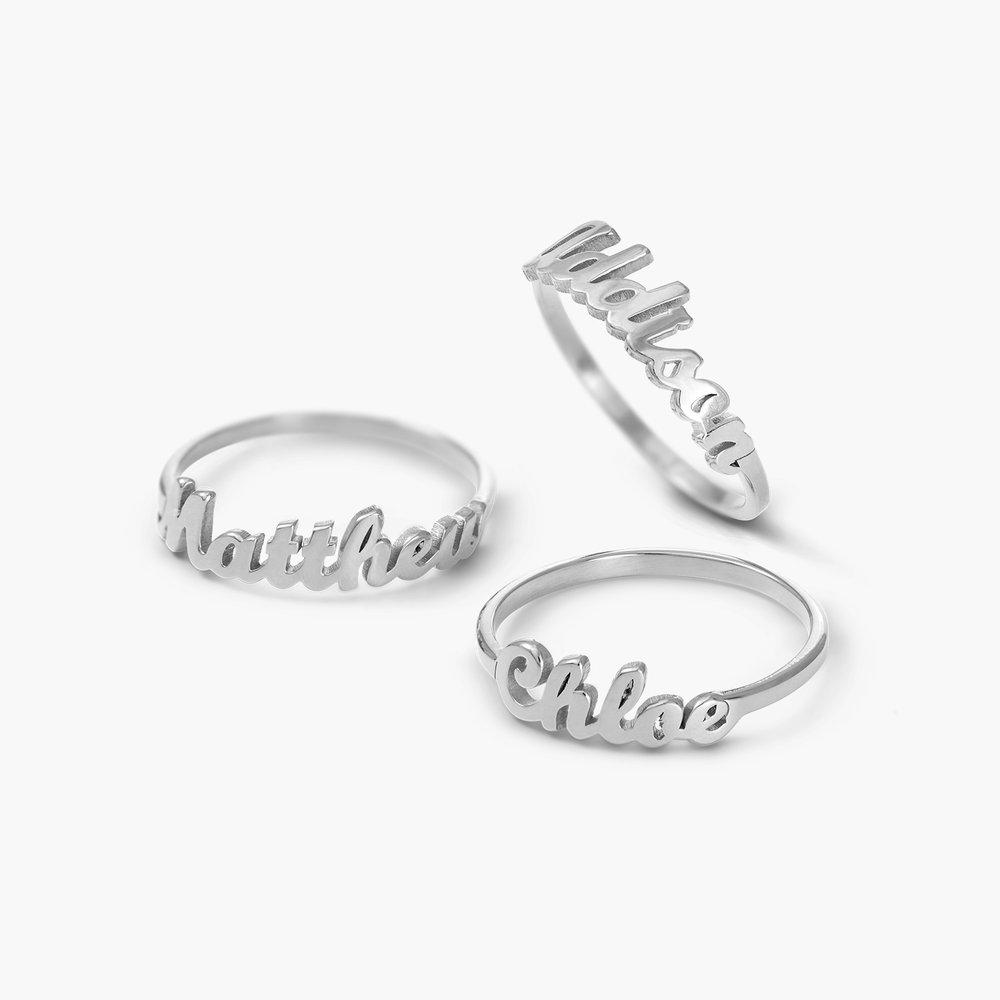 silver name ring