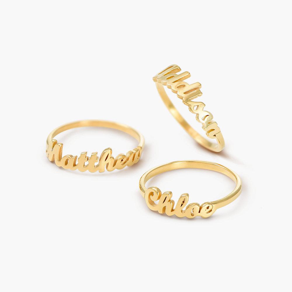 name rings gold plated