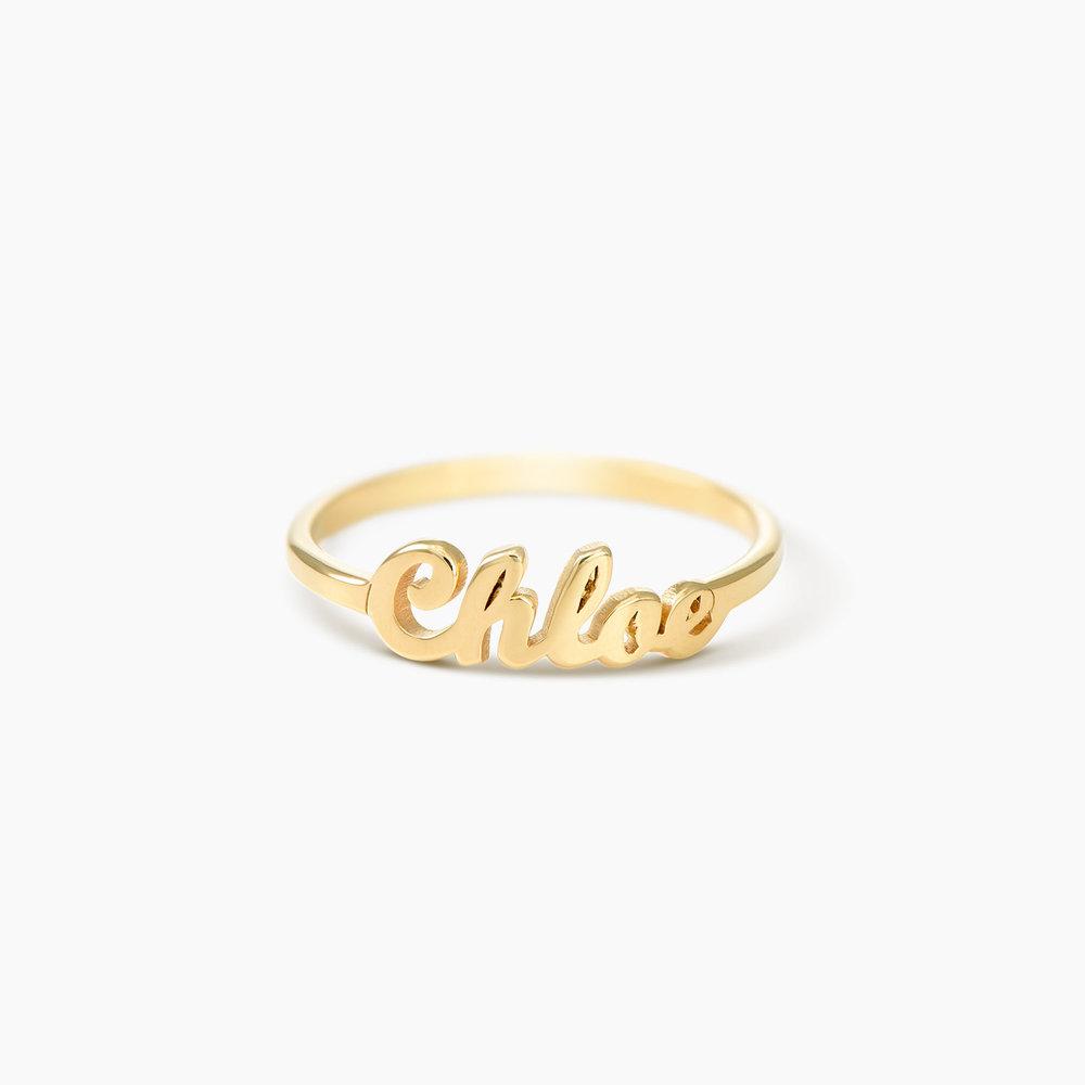 name ring gold plated