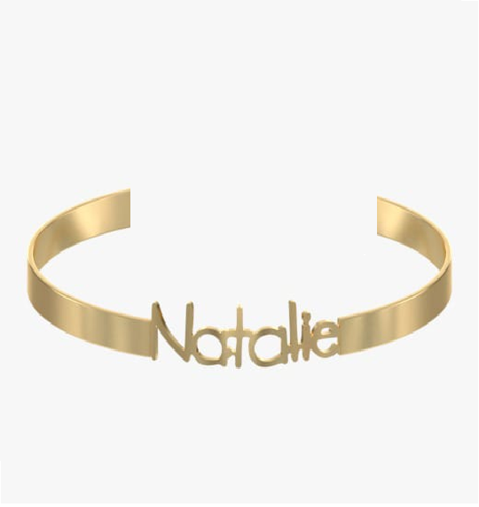 NAME BANGLE GOLD PLATED