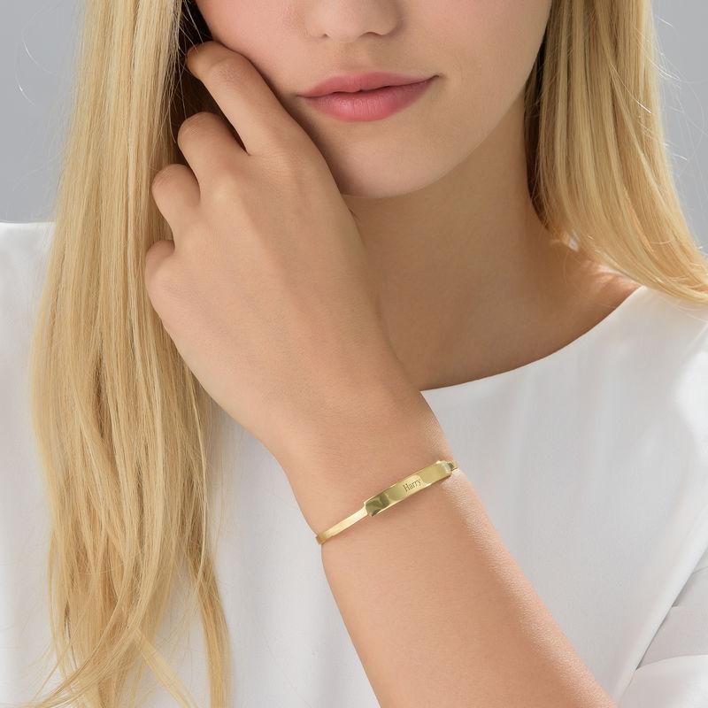 OPEN NAME BANGLE GOLD PLATED
