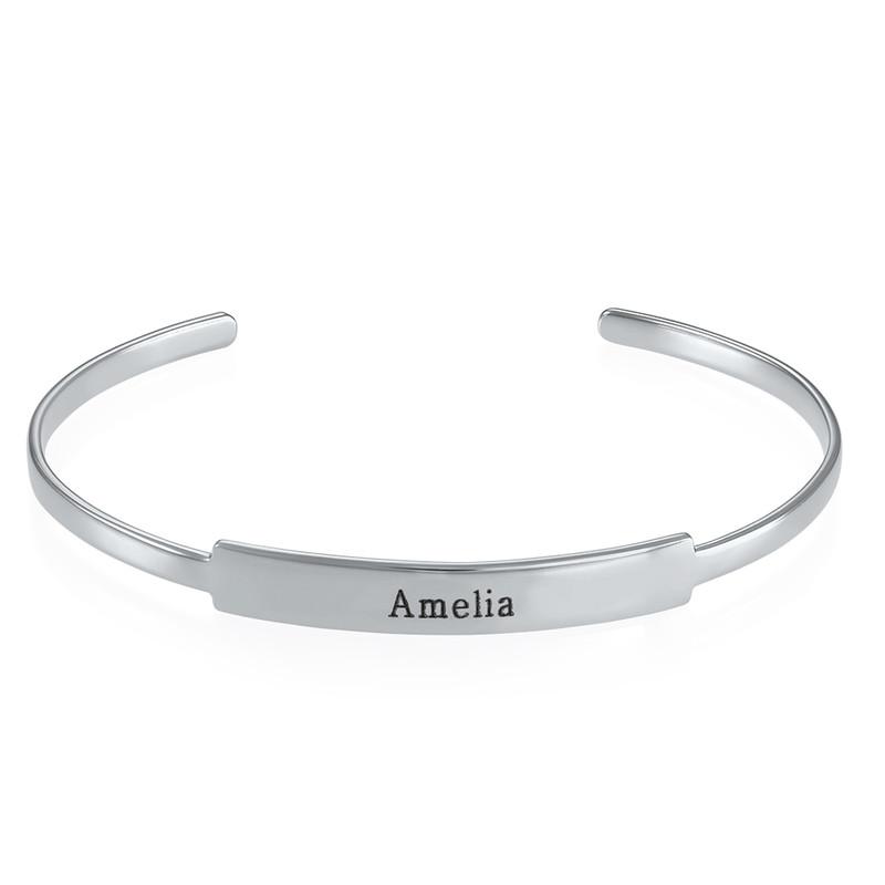 OPEN NAME BANGLE SILVER PLATED