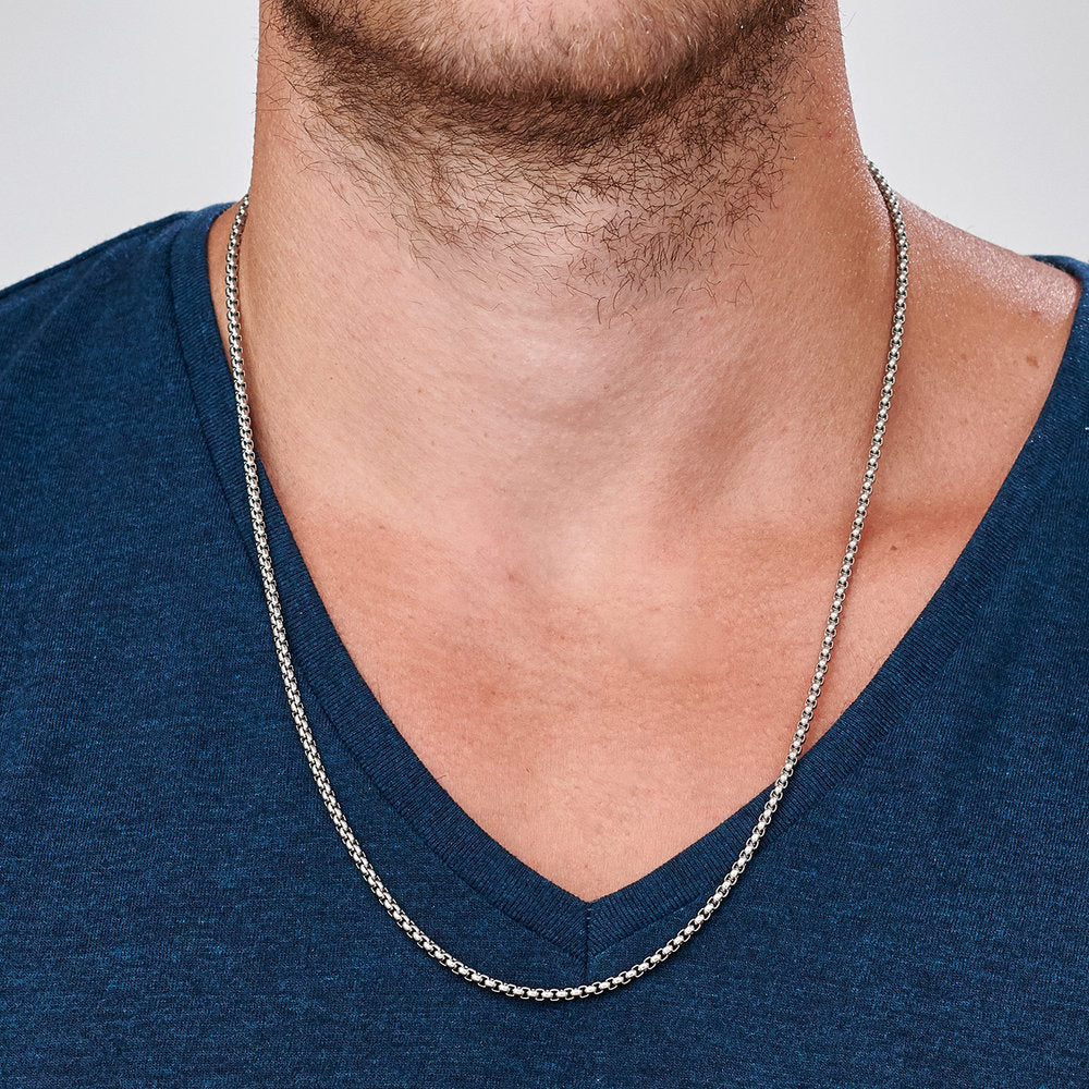 Mens hot sale steel necklace