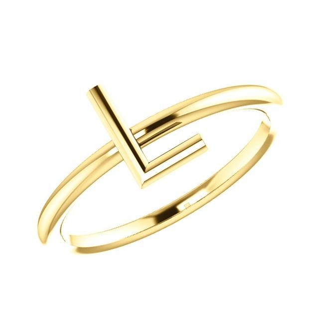  INITIAL RING GOLD plated