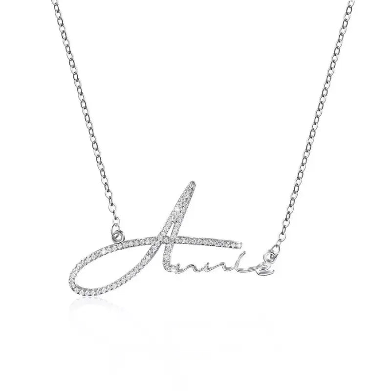 SIGNATURE STYLE DIAMOND NAME NECKLACE - ShinnyArts